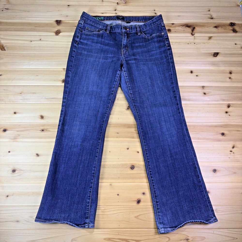 J. Crew Jeans Womens 31S Bootcut Low Rise Stretch Denim Blue Jeans